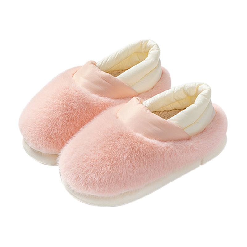 Anti-Slip Winter Slippers Comfortable Warm Plush Flurry Slides Indoor Slippers Floor Cozy Shoes For Women Men Couple